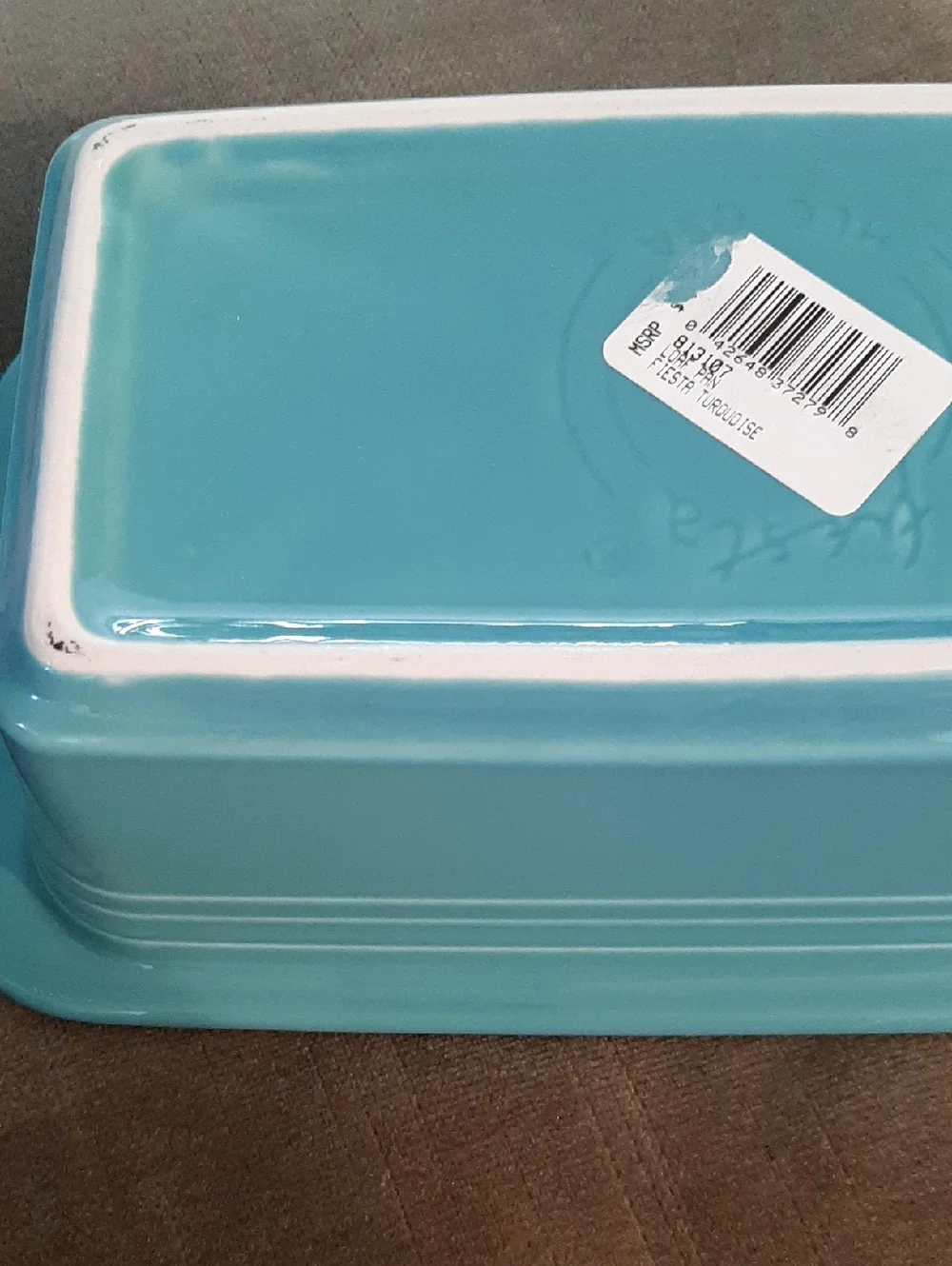 Fiesta Turquoise Ceramic Loaf Pan